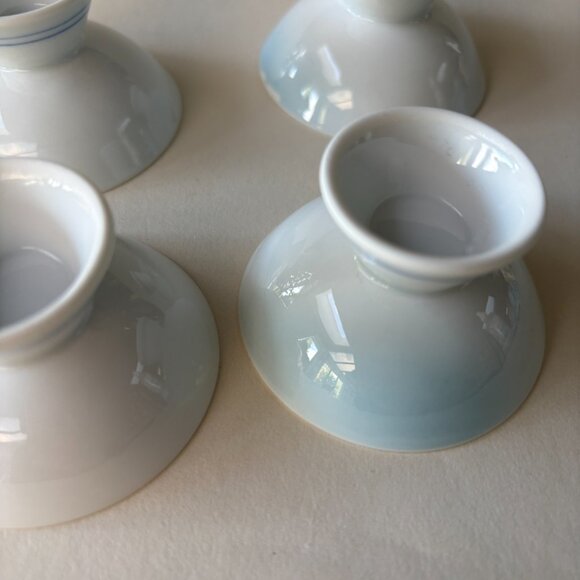 Set of 4- Vintage Sake Cups with Hand Painted Iris - Picture 7 of 9